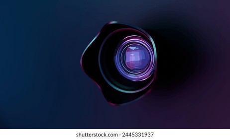 Glimpse of the Future: Sleek Camera Lens Abstract