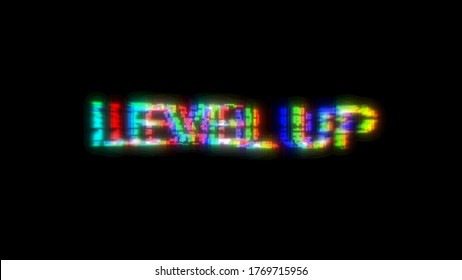 Glitch 90 Level UP Minimal Idea Concept Activate Concept 3d Rendering