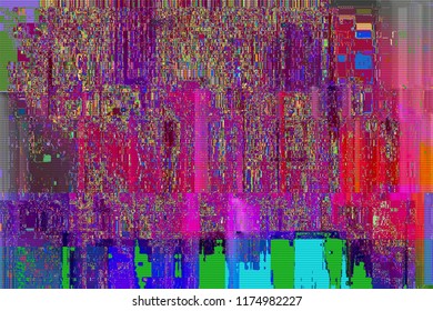 Glitch Art Led Analog Tv Test Stock Illustration 1174982227 | Shutterstock