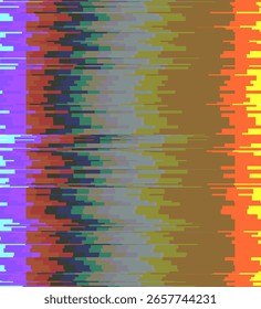 Glitch effect abstract texture with horizontal distortion and orange-brown tones