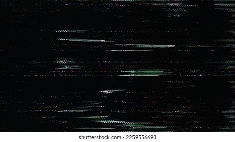 Glitch noise static television VFX. Visual video effects stripes background, CRT tv screen no signal glitch effect
