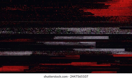 Glitch noise static television VFX. Visual video effects stripes background, CRT tv screen no signal glitch effect