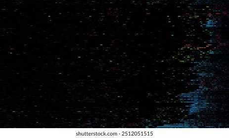Glitch noise static television VFX. Visual video effects stripes background, CRT tv screen no signal glitch effect