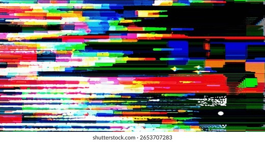 Glitch Overlay Stock Image In Black Background