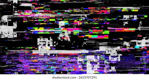Glitch Overlay Stock Image In Black Background