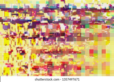 Glitch Pixel Data Moshing Digital Noise Screen Background,  Pattern.