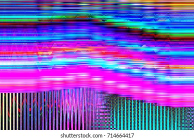 Glitch Psychedelic Background Old Tv Screen Stock Illustration ...