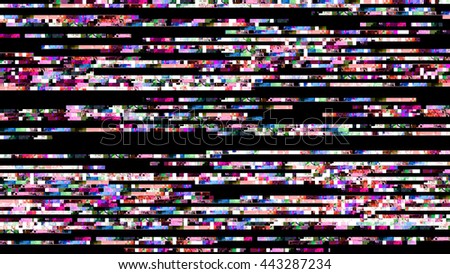 Glitch random digital signal malfunction. High resolution illustration 10919 from a series of abstract future tech imagery.