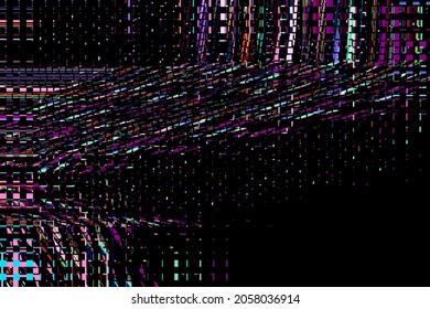 Glitch TV Retro Photo Noise Background Computer Screen Error Digital Pixel Noise Abstract Design Photo Glitch. Television Signal Fail. Data Decay. Technical Problem With Colorful Noise