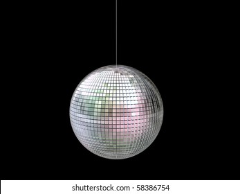 Glitter Ball Isolated On Black Background