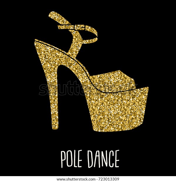 gold stripper shoes