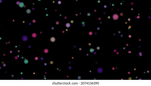 Glitter For A Holiday Card, Animation Banner. Abstract Space And Stars. Approach, Movement Of Small Gold Particles. Christmas Background	
