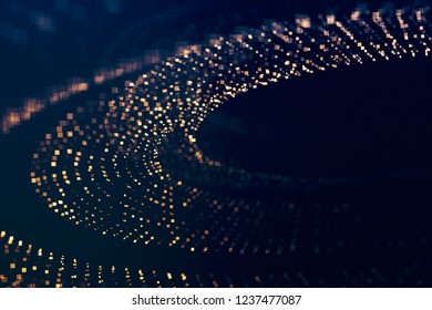 Glitter lights glittering squares magic background. Defocused bokeh. Illustration