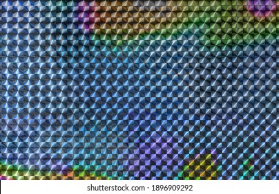 Glitter Pattern Background, Silver Rainbow Holographic Foil Texture, Colorful Hologram Surface.