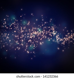  glittering stars on bokeh background