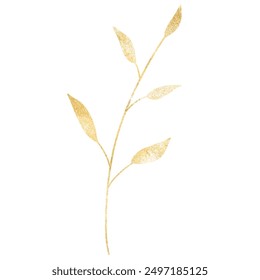 A glittery gold plant with leaves - Powered by Shutterstock