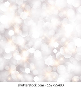 Glittery lights silver abstract Christmas background. For vector version, see my portfolio. 