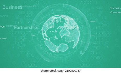 Global communication network concept. Data analysis. Digital transformation.