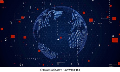 Global communication network concept. Digital transformation.