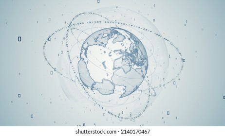 Global communication network concept. Digital transformation.