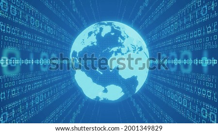 Global communication network concept. Digital transformation. DX.
