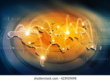Global communication technology background	