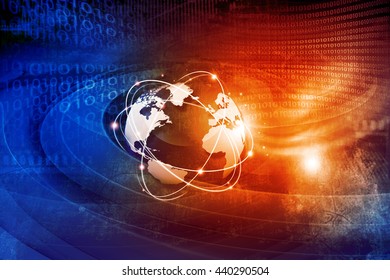Global communication technology background	