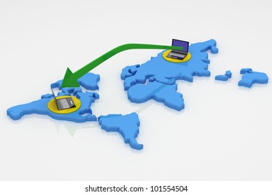 Global Computer Network concept