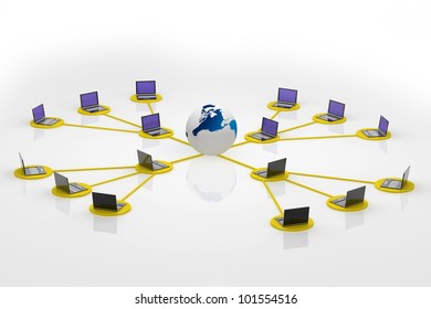 Global Computer Network concept