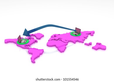 Global Computer Network concept