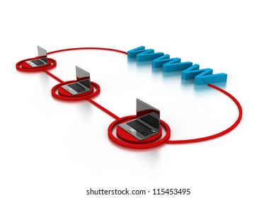 Global Computer Network concept