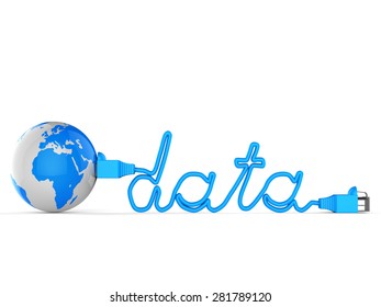 Global Data Indicating World Wide Web And Lan Network