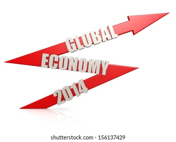 Global economy 2014 arrow