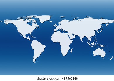 Global Economy Concept World Map Blue Stock Illustration 99562148