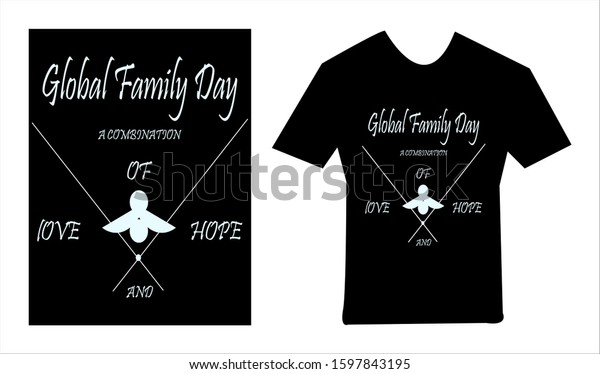 Global Family Day Tshirt Design Isolated Stock Illustration 1597843195