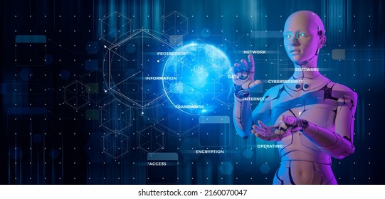 Global Future AI Artificial Intelligence 3d Robot Abstract Digital Technology Background Digital Transformation Industry 4.0 Computer-aided Manufacturing