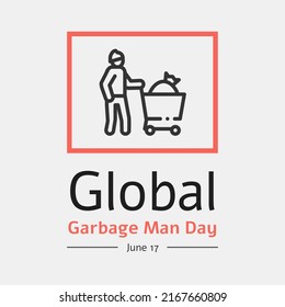 Global Garbage Man Day on June 17. Very attractive and elegant illustration design. - Powered by Shutterstock