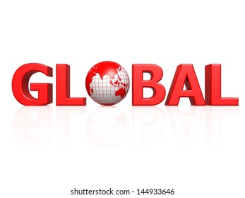 Global with globe