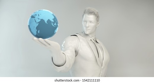 Global Integration of Technologies as a Concept 3D Render