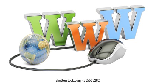 Global Internet Concept, 3D rendering isolated on white background
