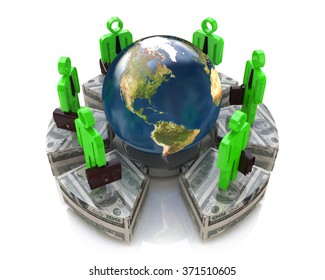 Global investment concept in the design of information related to money and the world