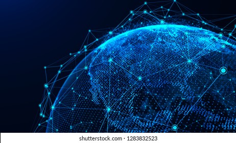 Global Network Concept World Map Point Stock Illustration 1283832523 ...