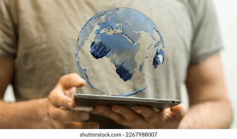 Global network concept. World map point. Global network planet E