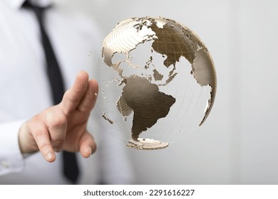 Global network concept. World map point. Global network planet E