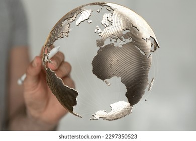 Global network concept. World map point. Global network planet E