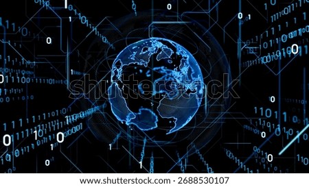 Global network and digital technology concept image