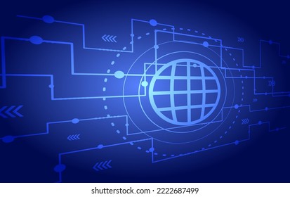 global technology connect network background