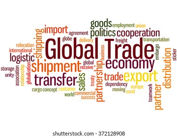 Global Trade Word Cloud Concept On Stock Illustration 372128908 ...