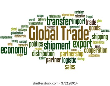 Global Trade Word Cloud Concept On Stock Illustration 372128914 ...