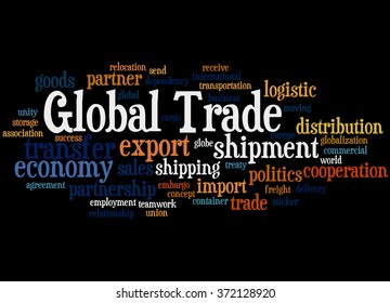 Global Trade Word Cloud Concept On Stock Illustration 372128920 ...